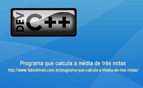 Programa que calcula a média de três notas